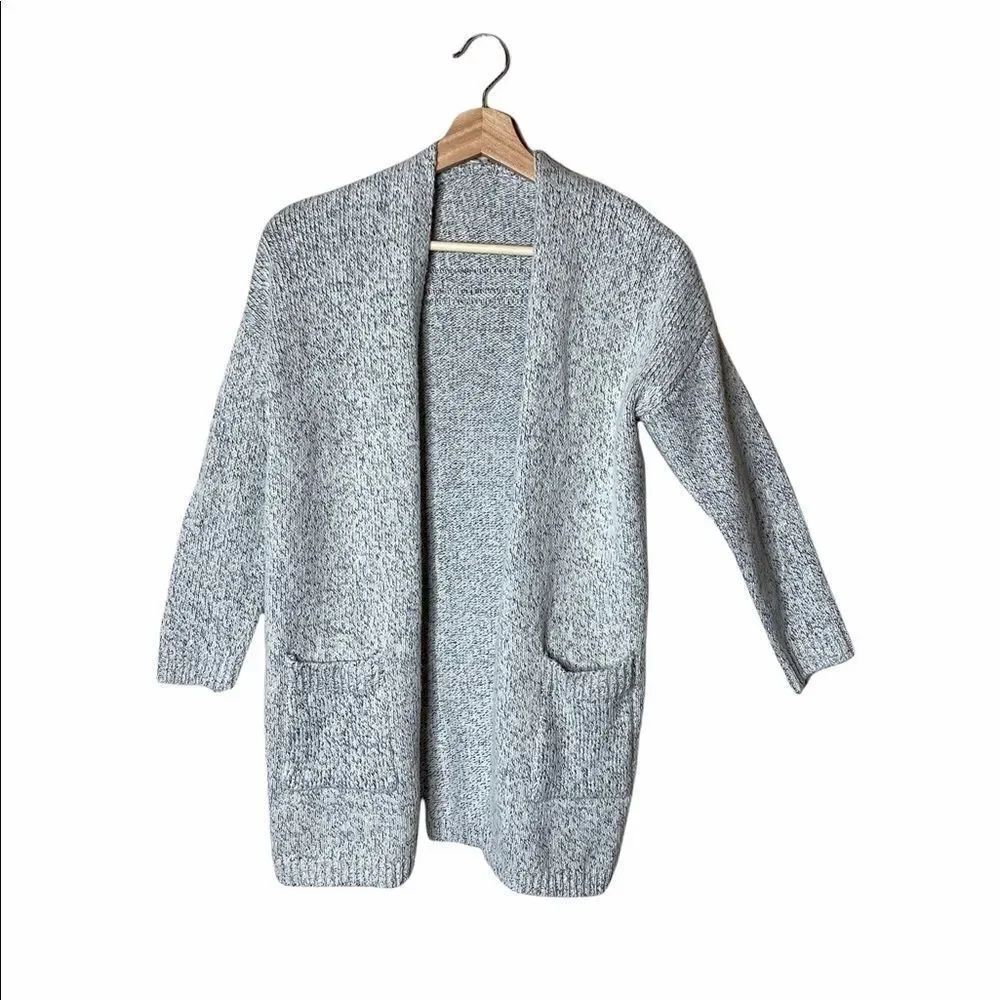 Open heather grey cardigan